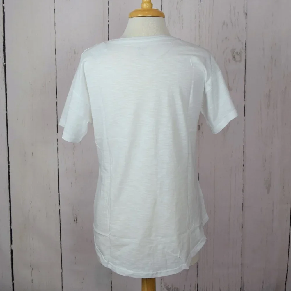 Rae Dunn "Blessed" White T-Shirt Graphic Tee Cotton Women's XS NWT - Picture 6 of 6